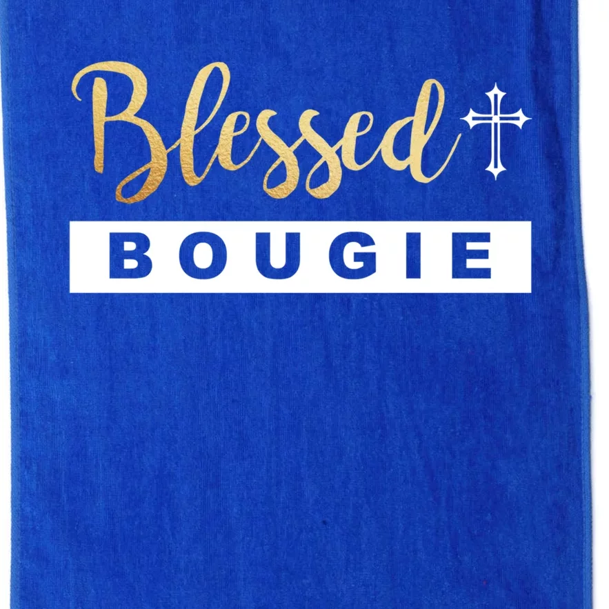 Christian Blessed And Bougie Bae Melanin Black And Magic Gift Platinum Collection Golf Towel