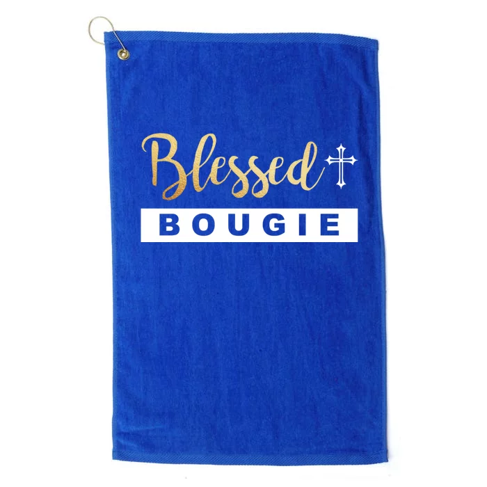 Christian Blessed And Bougie Bae Melanin Black And Magic Gift Platinum Collection Golf Towel