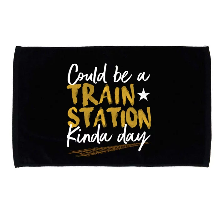 Could Be A Train Station Kind Of Day Womens Microfiber Hand Towel