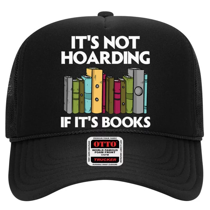 Cool Books Art Wo Read Books Bookworm Library Reading High Crown Mesh Trucker Hat