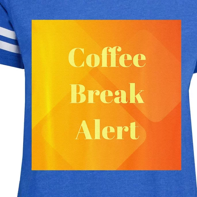 Coffee Break Alert Premium Enza Ladies Jersey Football T-Shirt