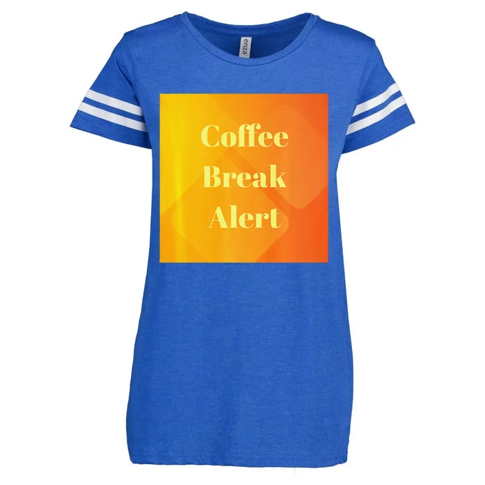 Coffee Break Alert Premium Enza Ladies Jersey Football T-Shirt