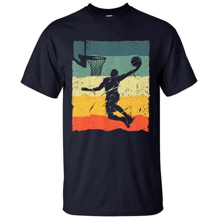 Cool Basketball Art For Men Women Vintage Basketball Player Tall T-Shirt