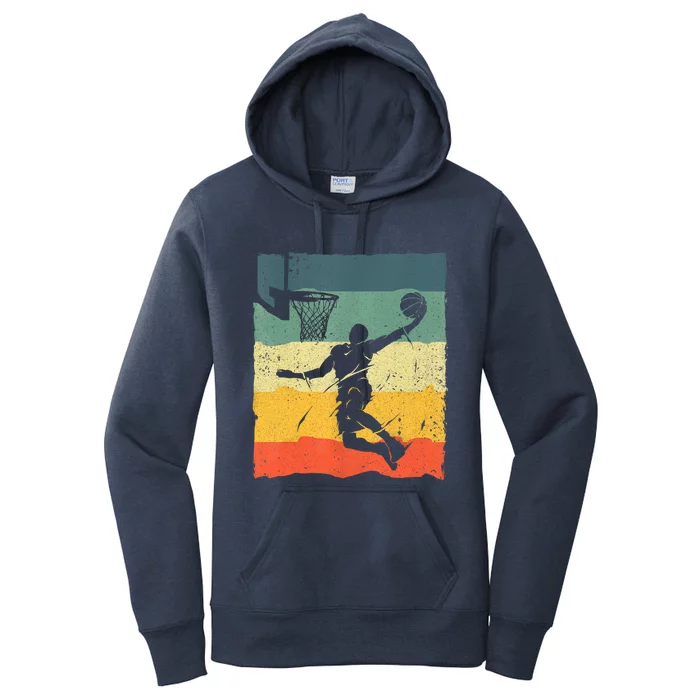 Cool Basketball Art For Men Women Vintage Basketball Player Women's Pullover Hoodie