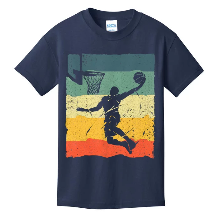 Cool Basketball Art For Men Women Vintage Basketball Player Kids T-Shirt