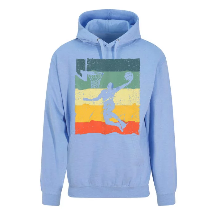 Cool Basketball Art For Men Women Vintage Basketball Player Unisex Surf Hoodie