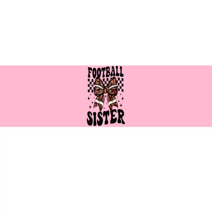 Coquette Bow American Football Sister Game Day Thanksgiving Bumper Sticker