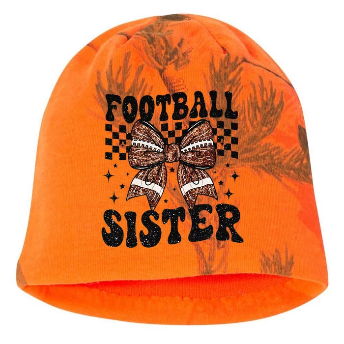 Coquette Bow American Football Sister Game Day Thanksgiving Gift Kati - Camo Knit Beanie