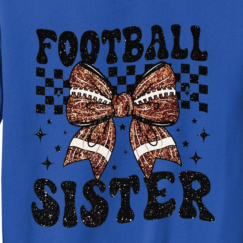 Coquette Bow American Football Sister Game Day Thanksgiving Gift Sweatshirt