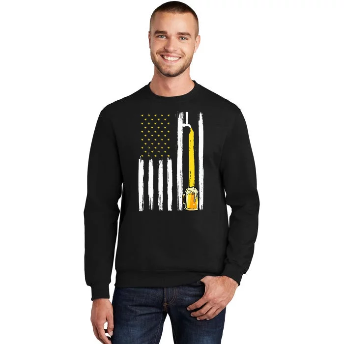 Craft Beer American Flag USA 4th Of July Brewery America Sweatshirt