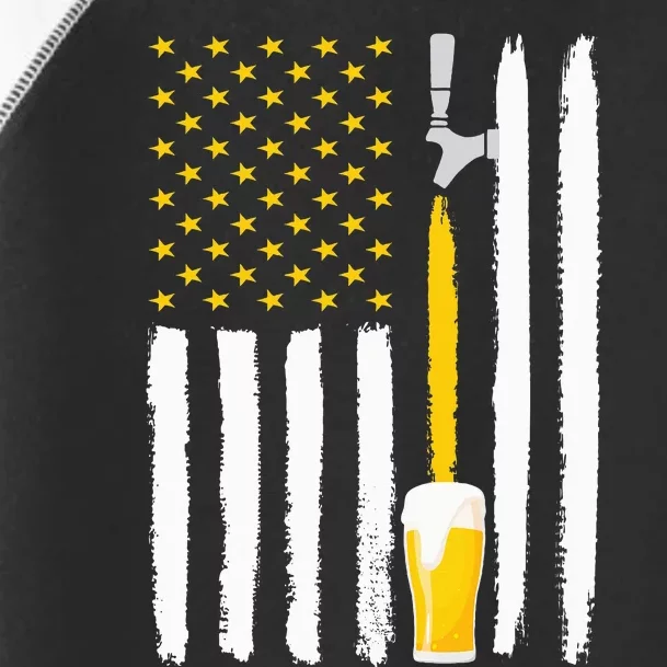 Craft Beer American Flag USA 4th July Brewery Toddler Fine Jersey T-Shirt