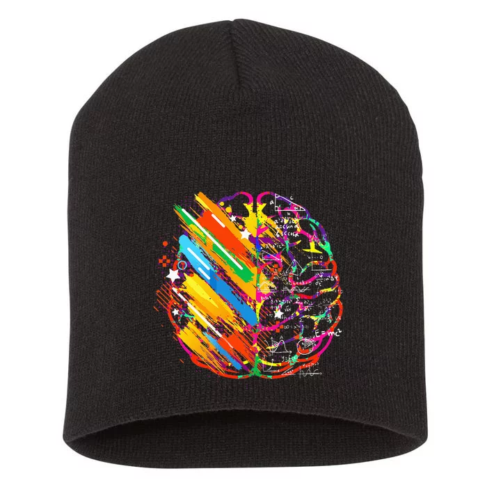 Colorful Brain Artwork Teacher Artist for Painter Student Short Acrylic Beanie