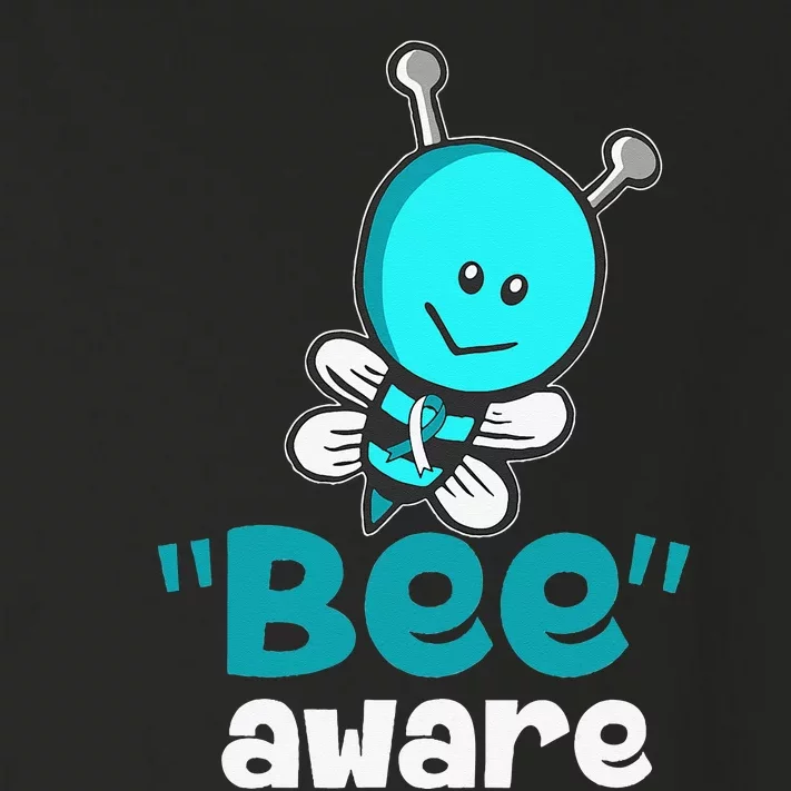 Cute Bee Aware Cervical Cancer Awareness Ribbon Gifts Toddler Long Sleeve Shirt