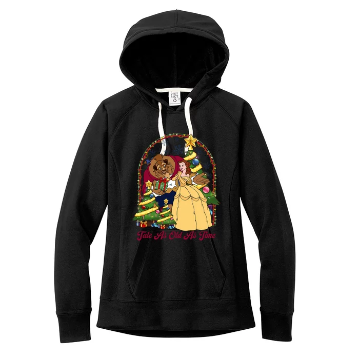 Christmas Beauty And Beast Tale As Old As Time Princess Women's Fleece Hoodie