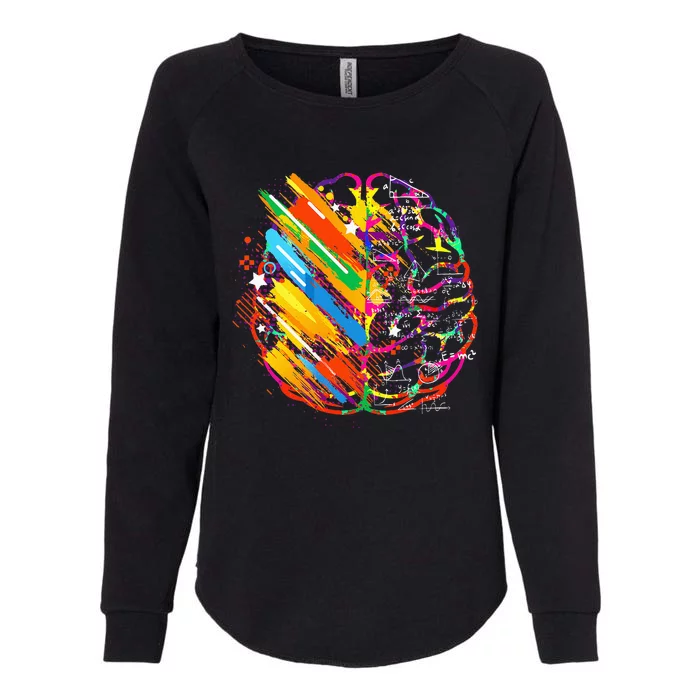 Colorful Brain Art Teacher Artist Painter Student Womens California Wash Sweatshirt