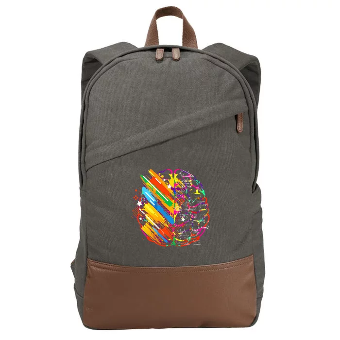 Colorful Brain Art Teacher Artist Painter Student Cotton Canvas Backpack