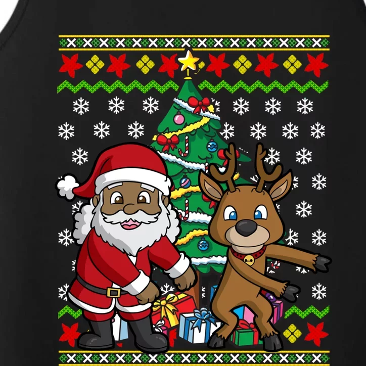 Christmas Black African American Santa Claus Boys Girls Cool Gift Performance Tank