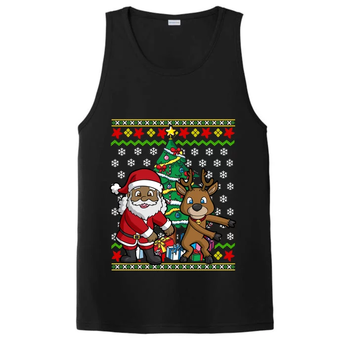 Christmas Black African American Santa Claus Boys Girls Cool Gift Performance Tank