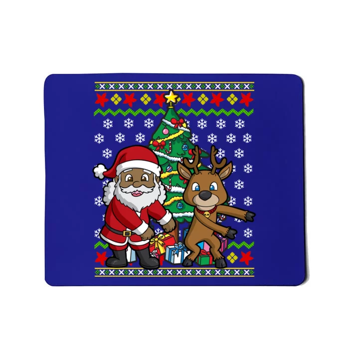 Christmas Black African American Santa Claus Boys Girls Cool Gift Mousepad