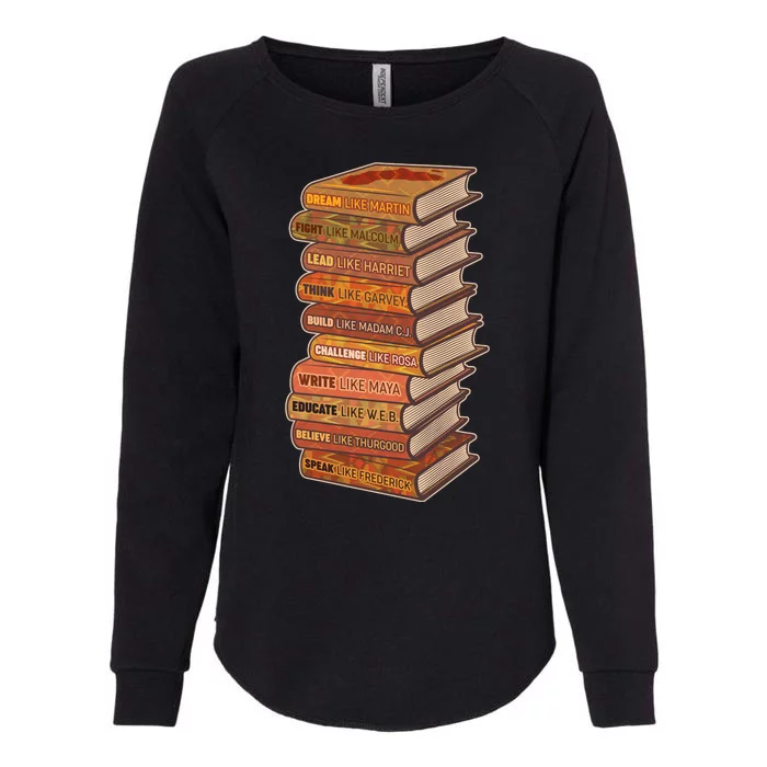 Celebrate Black African American History Figures Books Womens California Wash Sweatshirt