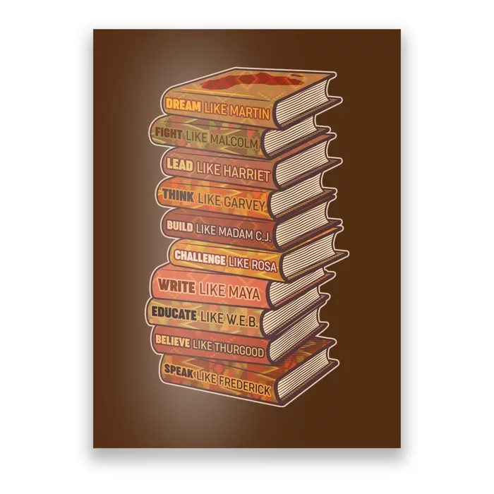 Celebrate Black African American History Figures Books Poster