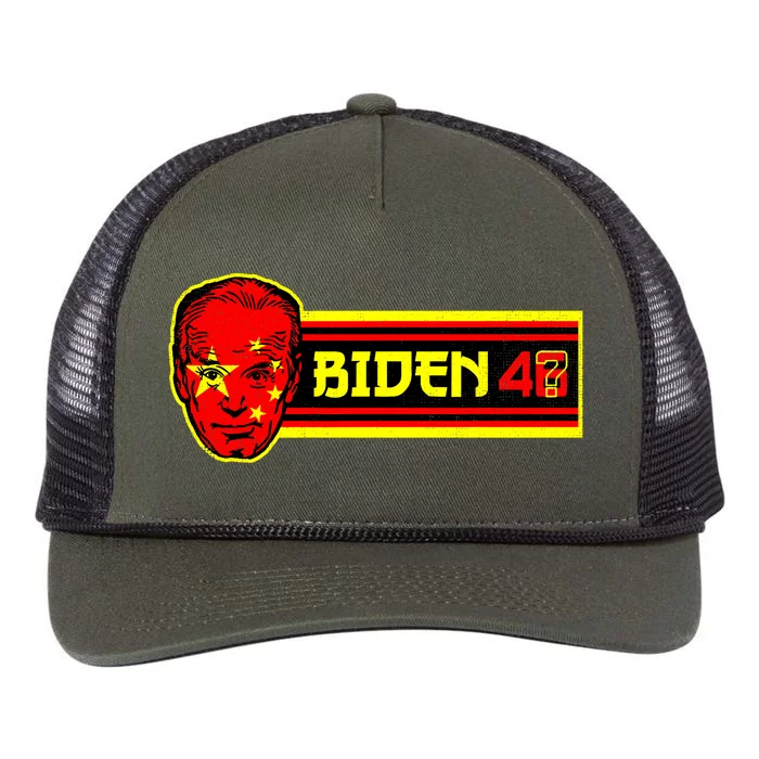 China Biden Anti Joe Biden President 46 Pro Trump Beijing Retro Rope Trucker Hat Cap