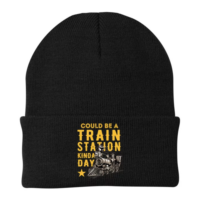 Could Be A Train Station Kinda Day Knit Cap Winter Beanie