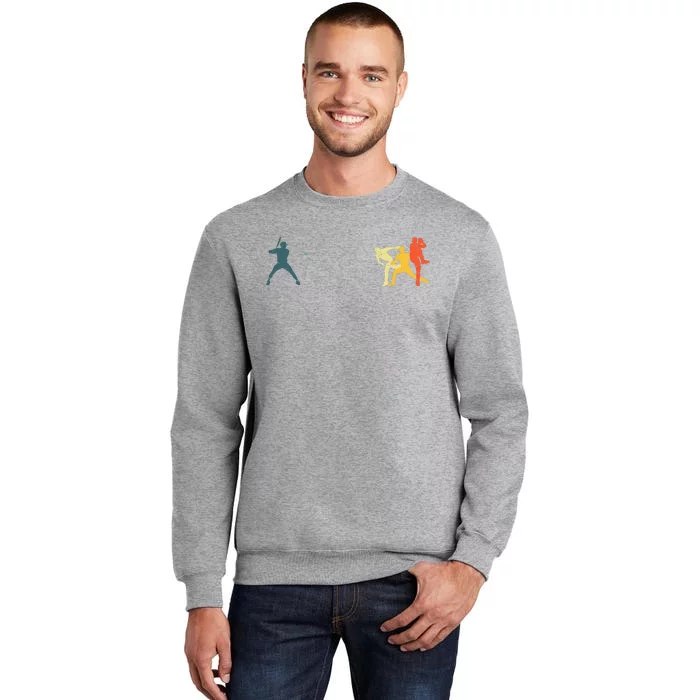 Cool Baseball Art Baseball Player Sport Lovers Tall Sweatshirt