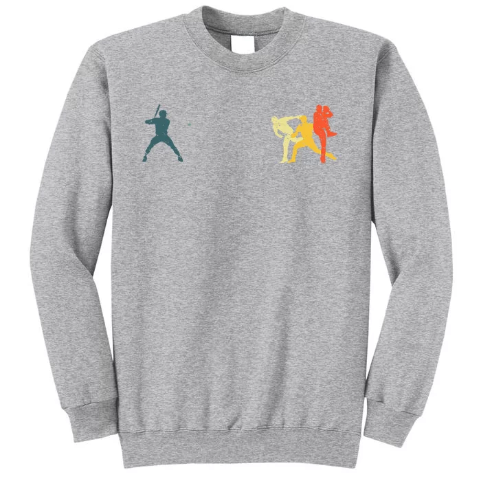 Cool Baseball Art Baseball Player Sport Lovers Tall Sweatshirt