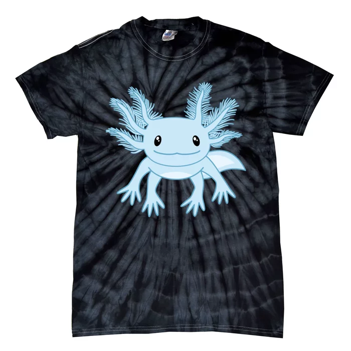 Cute Blue Axolotl Kawaii Aesthetic Axolotls Tie-Dye T-Shirt