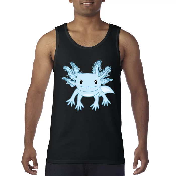 Cute Blue Axolotl Kawaii Aesthetic Axolotls Tank Top