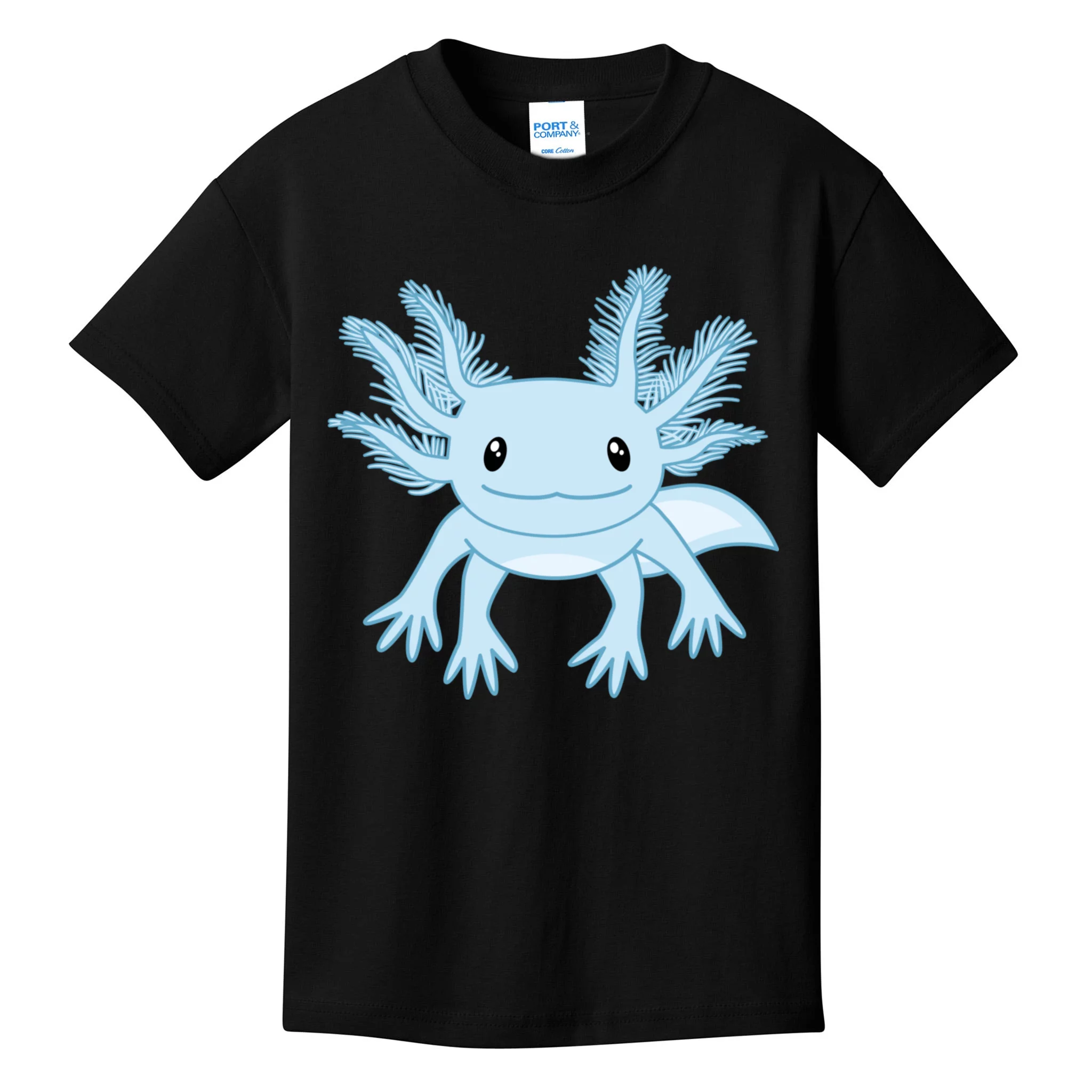 Cute Blue Axolotl Kawaii Aesthetic Axolotls Kids T-Shirt | TeeShirtPalace