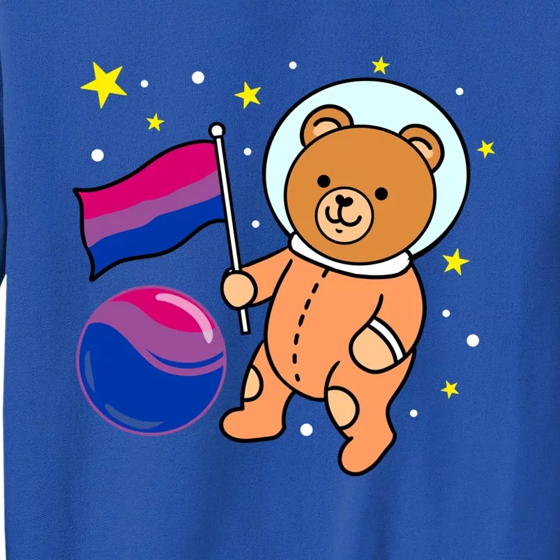 Cute Bear Astronaut Bisexual Pride Meaningful Gift Tall Sweatshirt