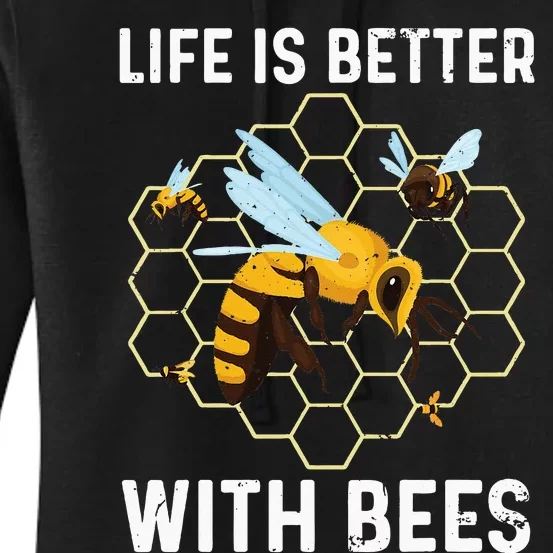 Cute Bee Art Men Women Beekeeping Honey Bumble Bee Lover Women's Pullover Hoodie