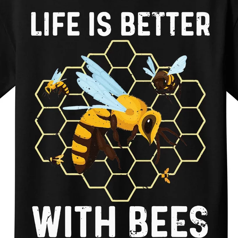 Cute Bee Art Men Women Beekeeping Honey Bumble Bee Lover Kids T-Shirt