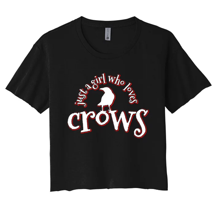 Crow Bird Animal Raven Gift Women's Crop Top Tee