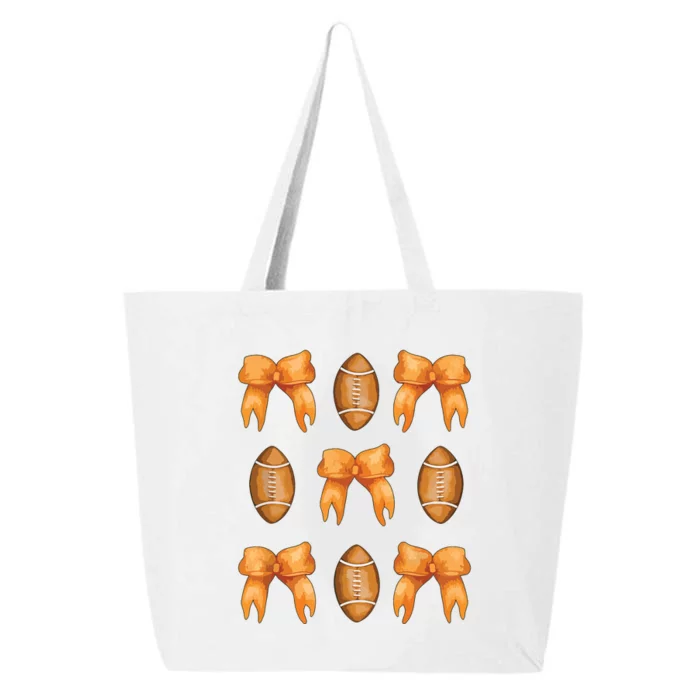 Coquette Bow American Football Coquette Halloween Football 25L Jumbo Tote