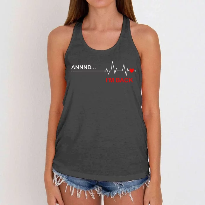 Coronary Bypass Artery Open Heart Diseases Surgery Heartbeat Women's Knotted Racerback Tank