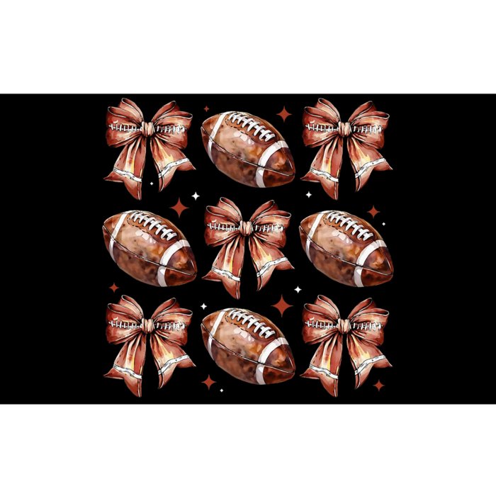 Coquette Bow American Football Game Day Thanksgiving Autumn Bumper Sticker