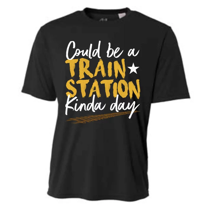 Could Be A Train Station Kind Of Day Cooling Performance Crew T-Shirt