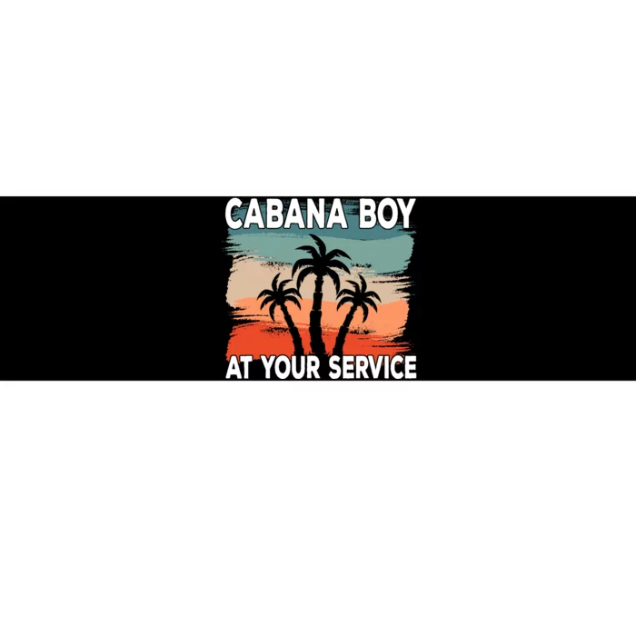 Cabana Boy At Your Service Pool Boy Bumper Sticker