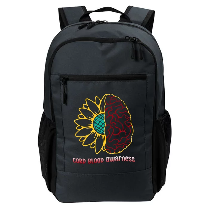 Cord Blood Awareness Month Sunflower Blue Ribbon Support Gift Daily Commute Backpack