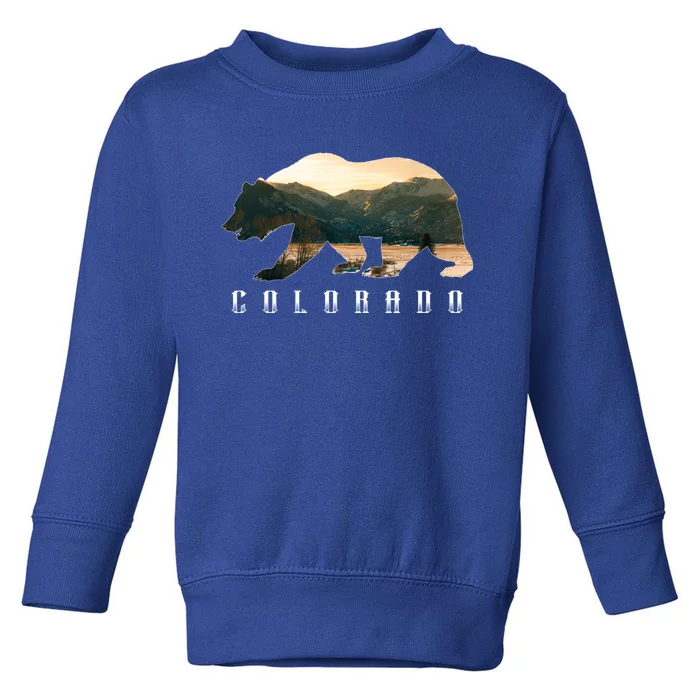 Colorado Bear And Rocky Mountain National Park Image Souvenir Gift Toddler Sweatshirt