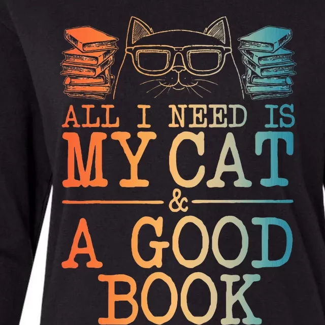 Cat & Book Art For Women Cat Librarian Novel Book Lover Womens Cotton Relaxed Long Sleeve T-Shirt