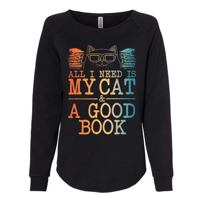 Cat & Book Art For Women Cat Librarian Novel Book Lover Womens California Wash Sweatshirt