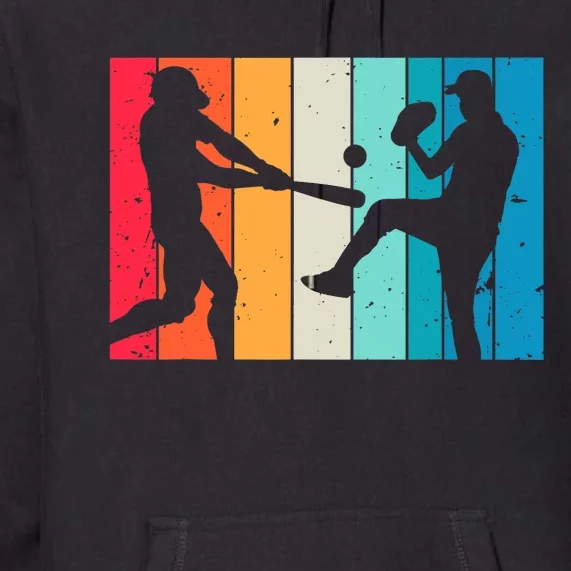 Cool Baseball Art For  Wo Baseball Player Sport Lovers Premium Hoodie