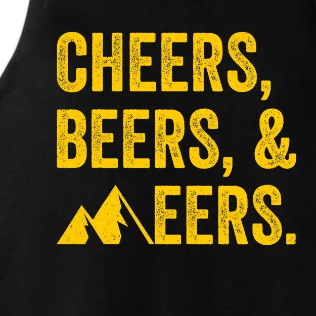 Cheers Beers And Mountaineers West Virginia Ladies Tri-Blend Wicking Tank