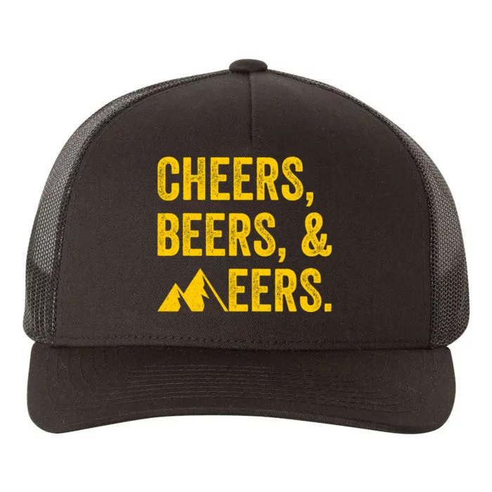 Cheers Beers And Mountaineers West Virginia Yupoong Adult 5-Panel Trucker Hat