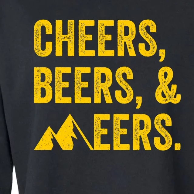 Cheers Beers And Mountaineers West Virginia Cropped Pullover Crew