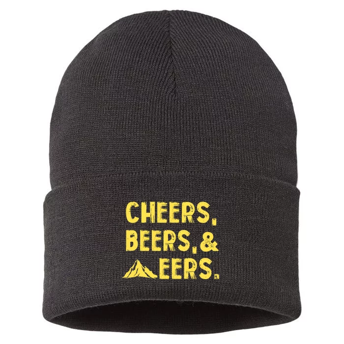 Cheers Beers And Mountaineers West Virginia Sustainable Knit Beanie